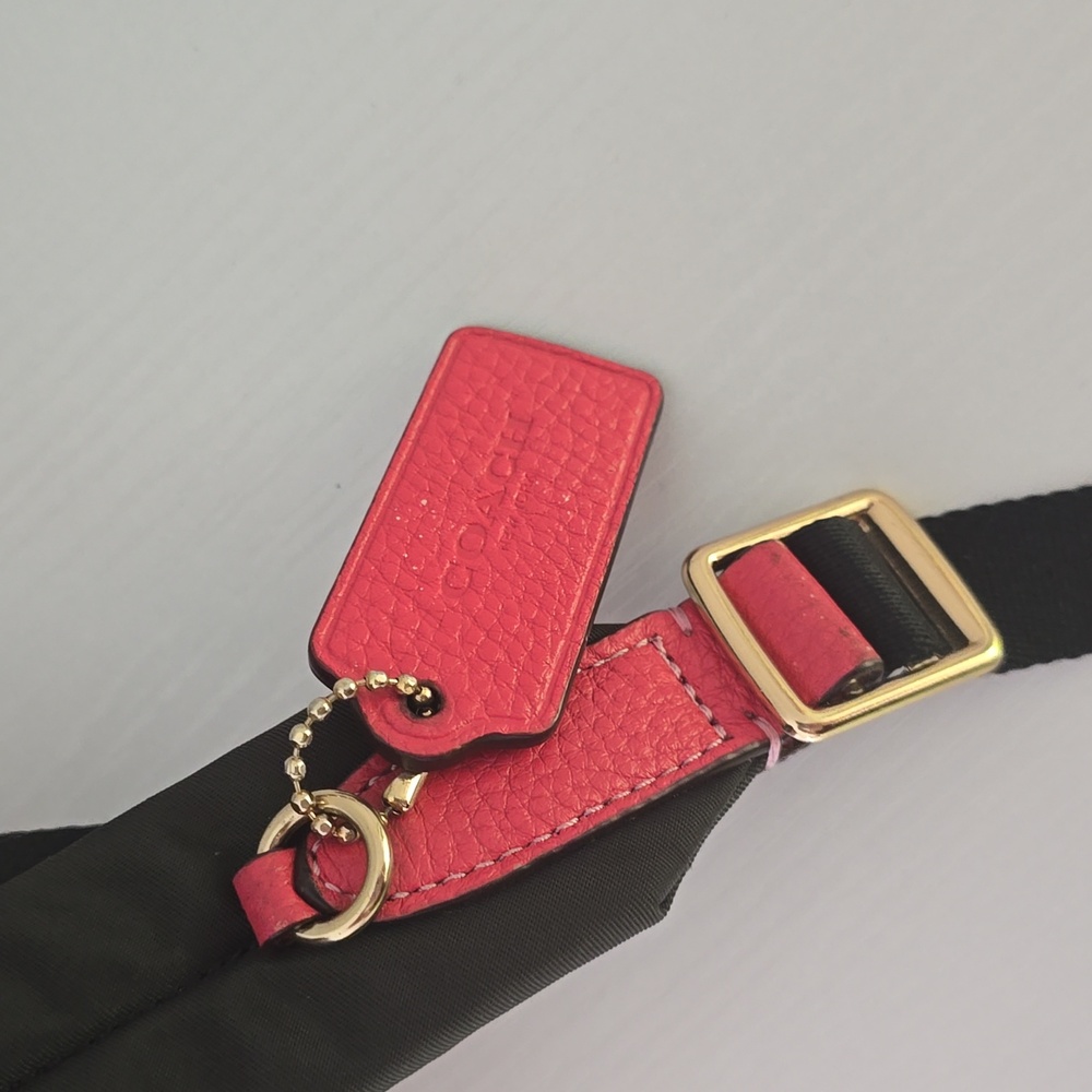 Coach Pink Pebbled Leather Backpack with Gold-Tone Hardware - Picture 7 of 16